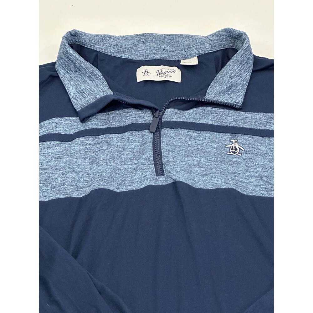 Penguin by Munsingwear Men's Long Sleeve Polo Shirt, Size 3X